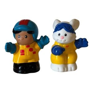 Petmobile Race Car Driver & Bunny - Vintage 90s Fisher Price Little People